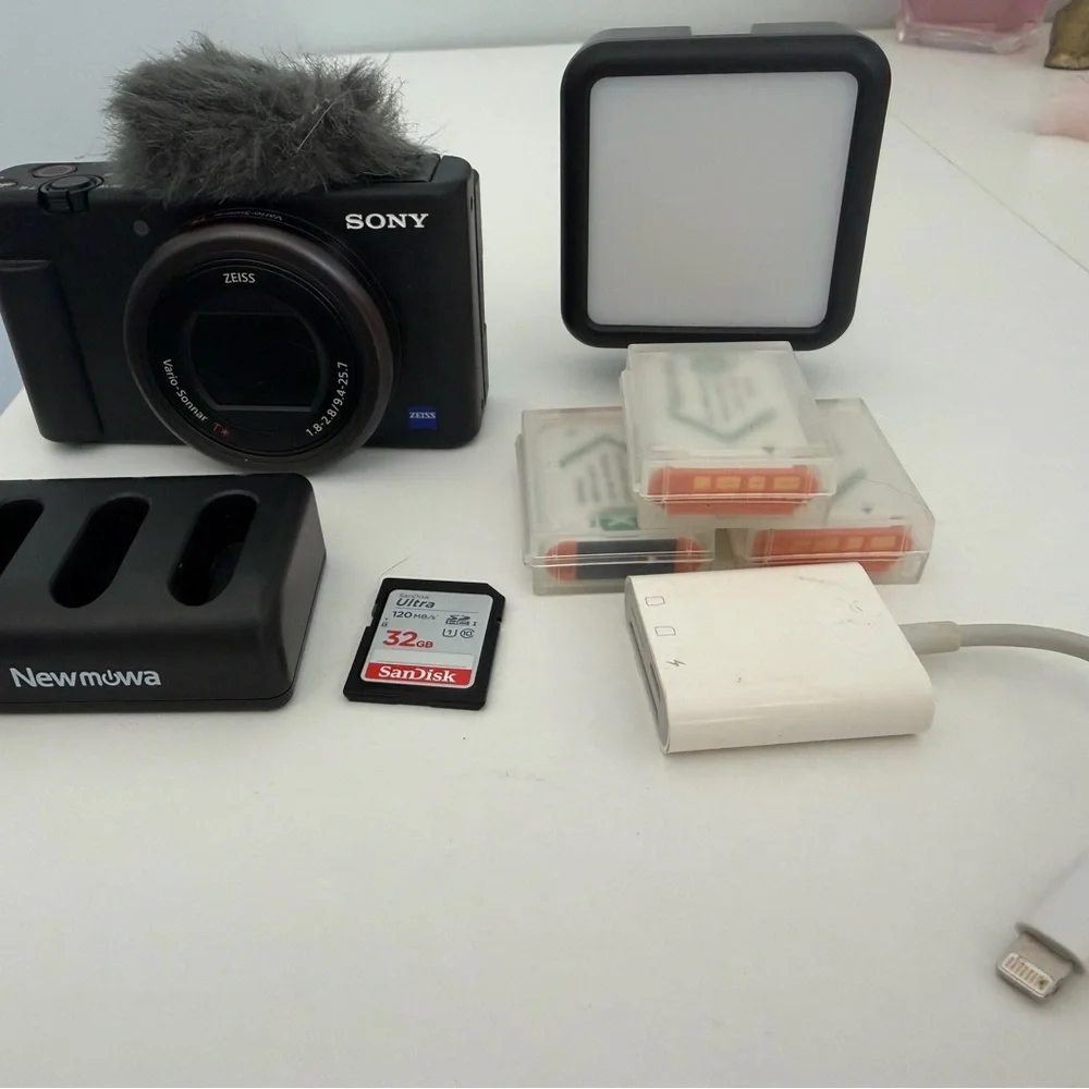 Sony ZV-1 with accessories